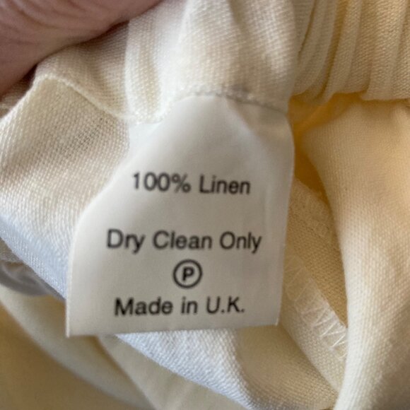 Womens Shirin Guild Linen Midi Maxi Skirt Cream S Linen Heavy Weight Stretch Wai - Picture 9 of 10